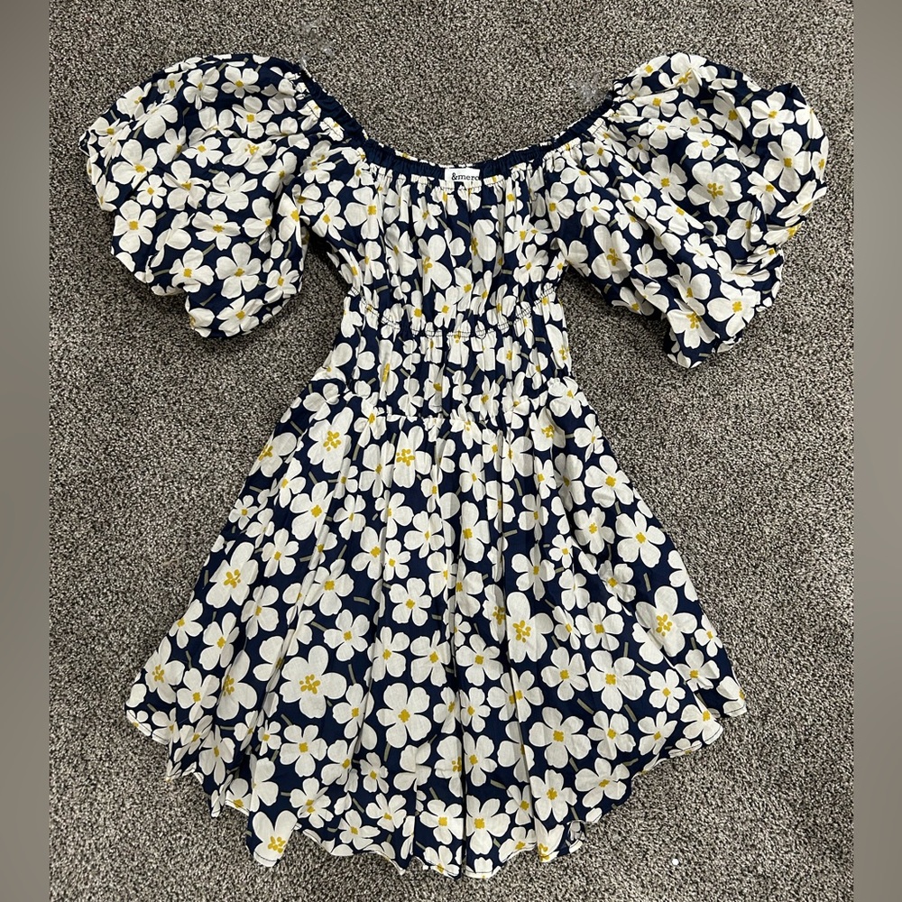 NWOT Vici Sweet Daisies - mini dress - medium - navy